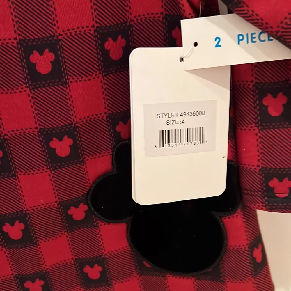 NWT Disney x Pippa & Julie Mickey Minnie Plaid Dress Girls